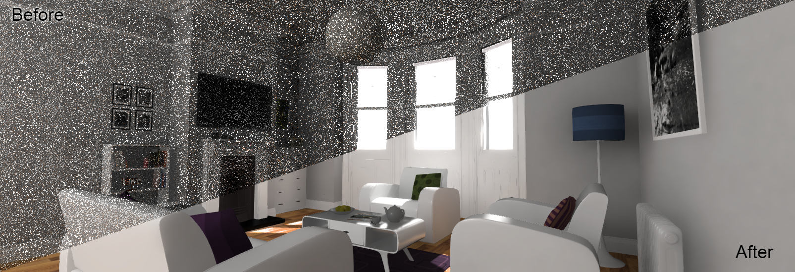 An Efficient Denoising Algorithm for Global Illumination